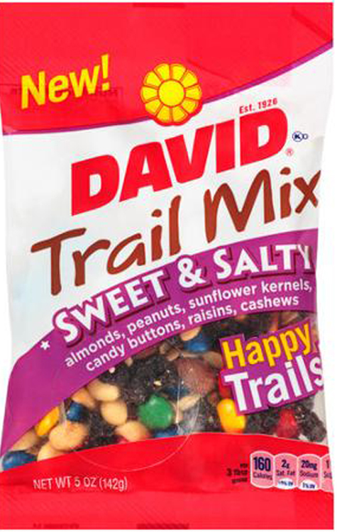 UPC Correction: David Trail Mix Sweet & Salty Voluntarily Recalled Due To Undeclared Dairy Allergen